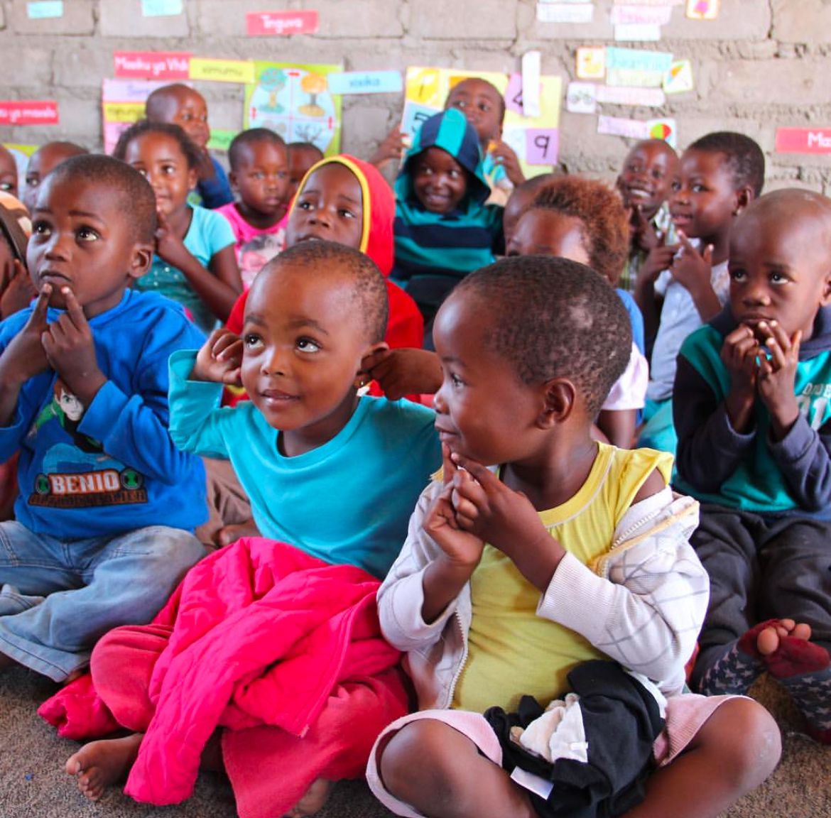 Children playing at the orphanage